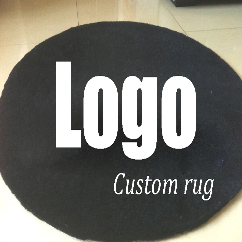 3D Custom Carpet Rug Brand Logo Circle Rug Round Carpet Letters Rug