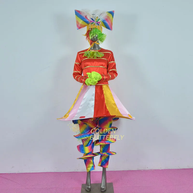 

carnival costume clown costume Show the dress Party performing clothes