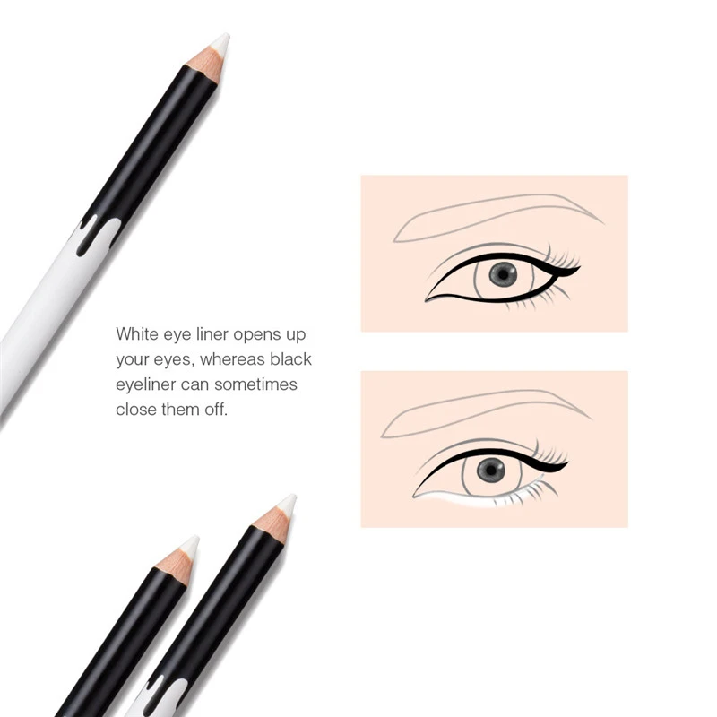 White Color Eyeliner Pencil Waterproof Long Lasting Easy To Wear Contour Eye Liner Pen Makeup Cosmetics