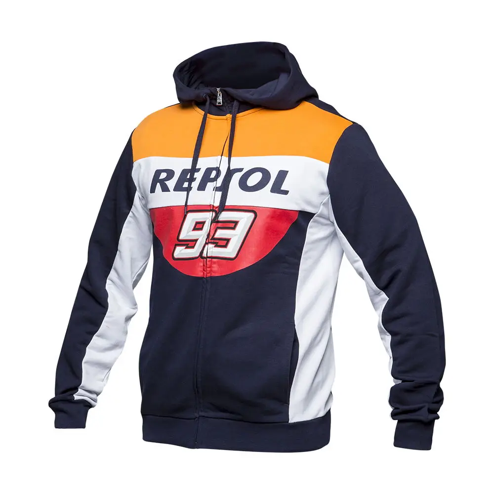 

New 100% Cotton Marquez 93 MM93 Repsol Zip Hoodie Moto GP For honda Motorcycle Racing Sports Crew Fleece Sweatshirt