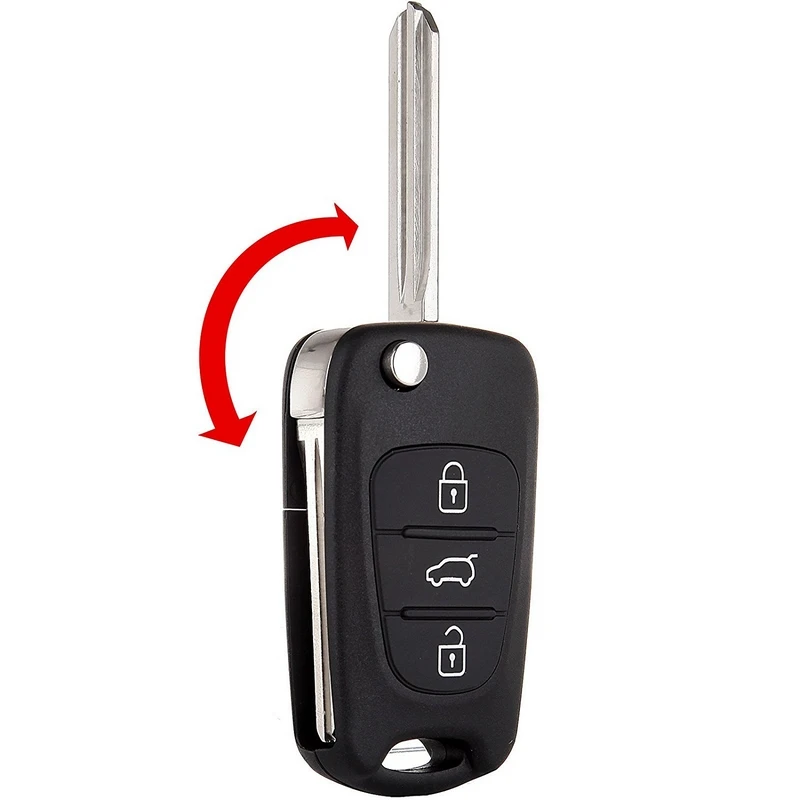 Hot! 3 buttons Remote Key Shell Flip Folding Car Key Replacement for Hyundai i20 I30 ix35 High quality Black car key Shell (1)