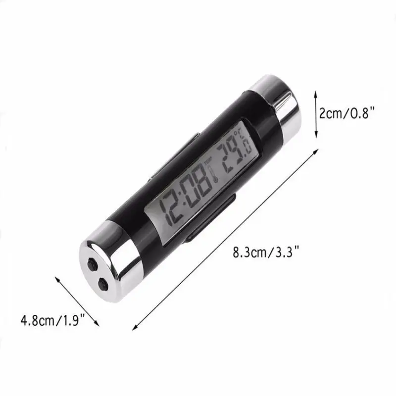 2 in 1 Air Vent Outlet Car Clock Thermometer Blue Backlight Clock Thermometer Car Digital Time LCD Screen Screen Car Styling 2 in 1 Air Vent Outlet Car Clock Thermometer Blue Backlight Clock Thermometer Car Digital Time LCD Screen Screen Car Styling