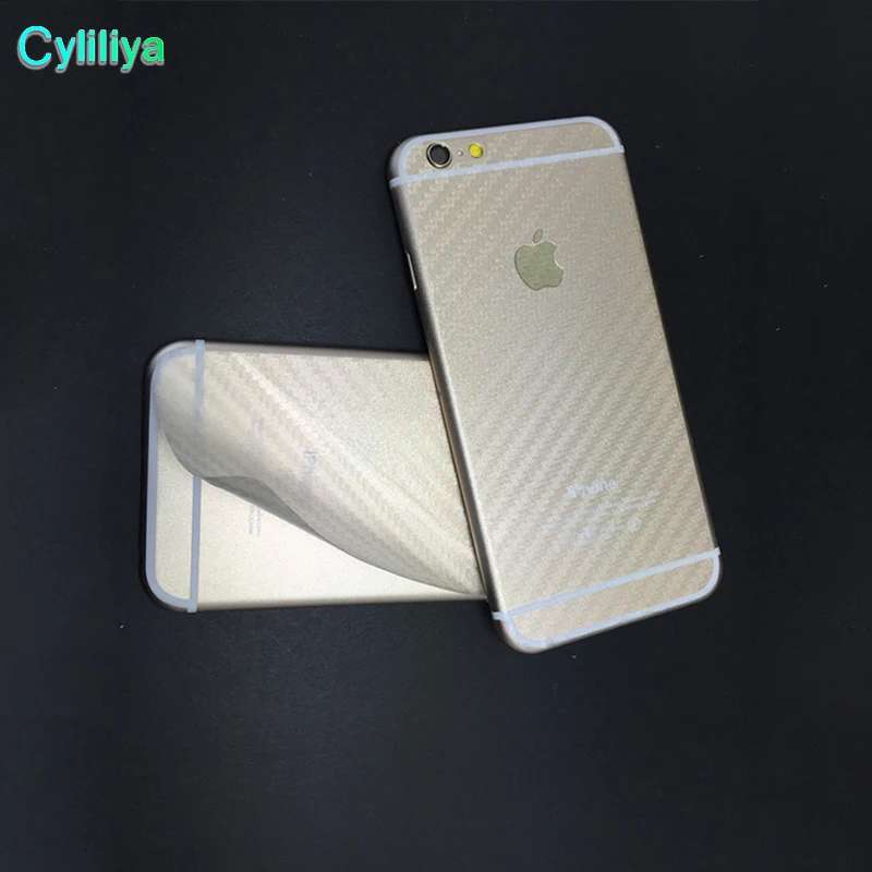 

For iPhone X 8 Plus 3D Anti-fingerprint Cover Clear Carbon Fiber Back Screen Protector Film Wrap Skin Stickers For iphone 7 6s