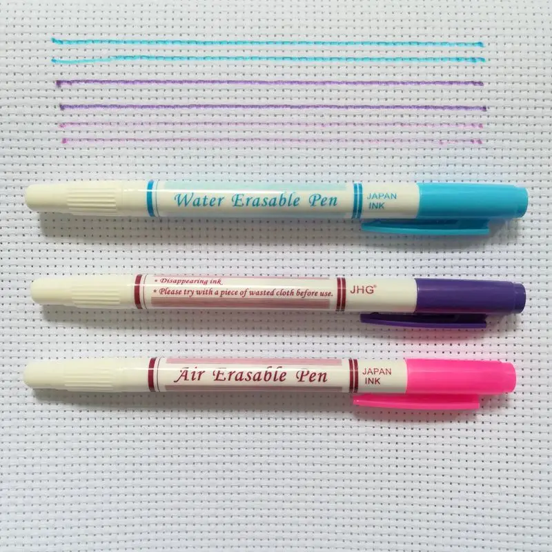 JHG Двусторонняя синяя водостираемая ручка фиолетовая ткань маркер краска ручка розовая воздушная стираемая ручка текстильные маркеры Швейные аксессуары