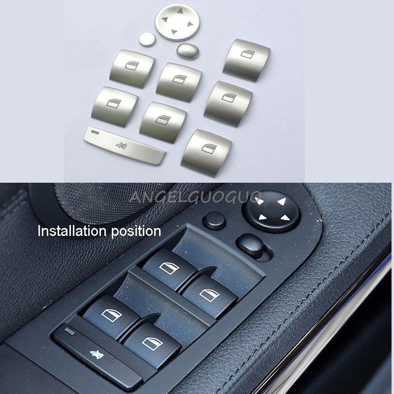 

Chrome ABS Door Window Glass Lifter Switch Buttons Cover Trim Decal For BMW 3 Series E90 E91 320 328 Etc 2005-2012