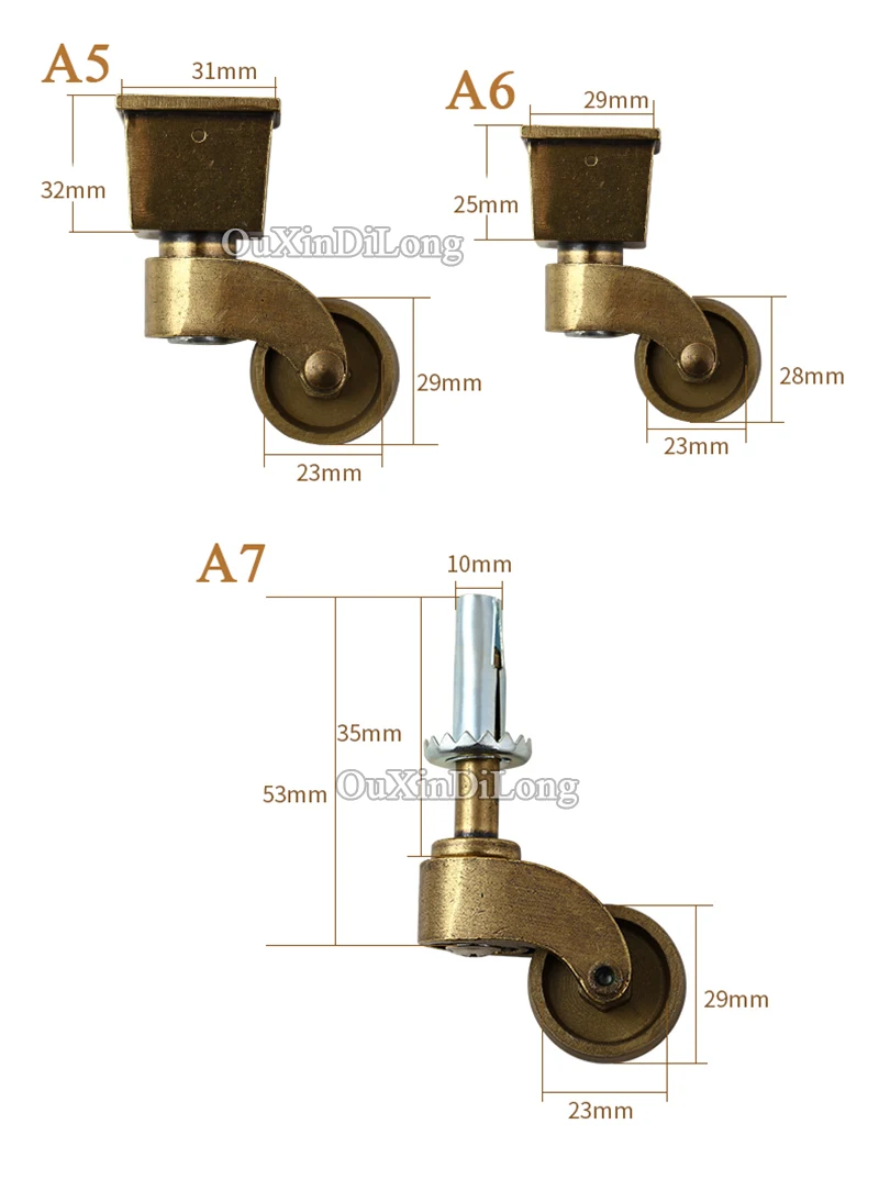 4PCS/LOT Heavy Duty Universal Furniture Casters European Antique Table Chair Sofa Rollers Runners Mute Nylon Wheels 4PCS/LOT Heavy Duty Universal Furniture Casters European Antique Table Chair Sofa Rollers Runners Mute Nylon Wheels