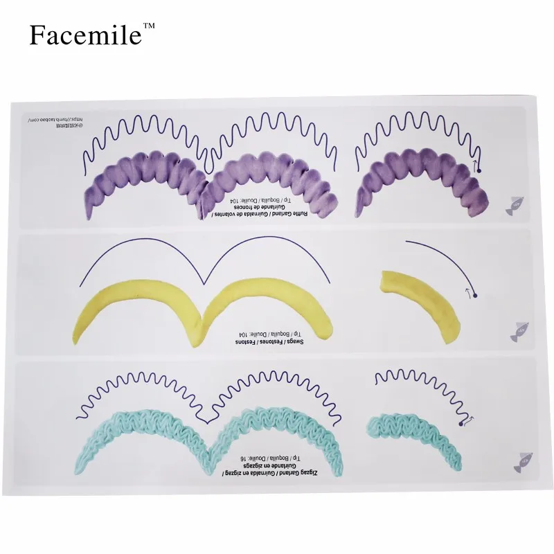 Торт практика шаблон доска Обледенение труб рисунок DIY паста обучение бумага украшения помадка Декор выпечка в подарок поставки 52133
