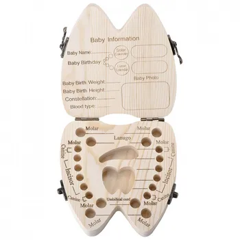 

Teeth Whitening, Kids Toothbrushes Girls Wood Tooth Wood Child Box Milk Teeth Umbilic Creative Storage