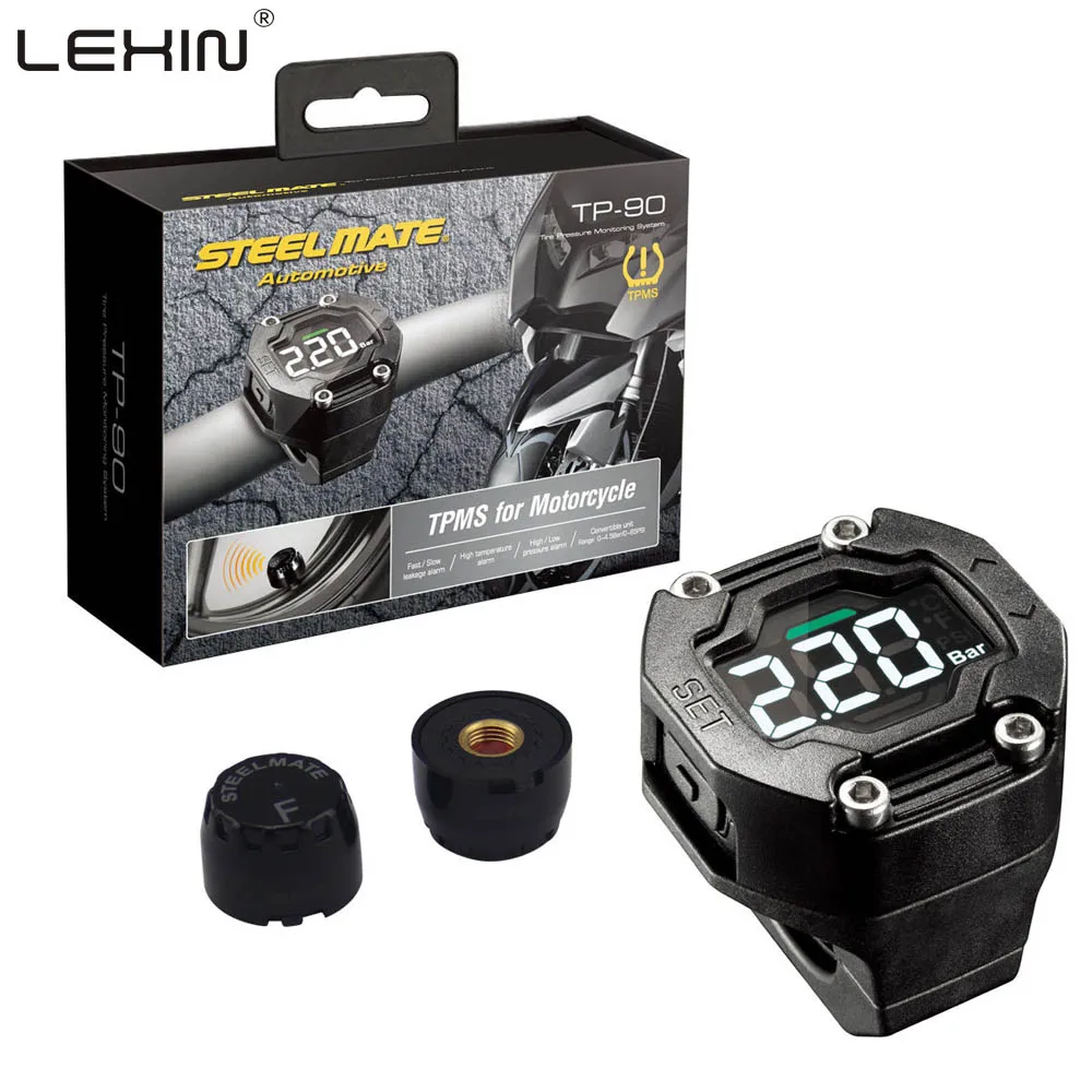 Steelmate TP 90 Wireless DIY TPMS for Motorcycle Tire Pressure Monitor