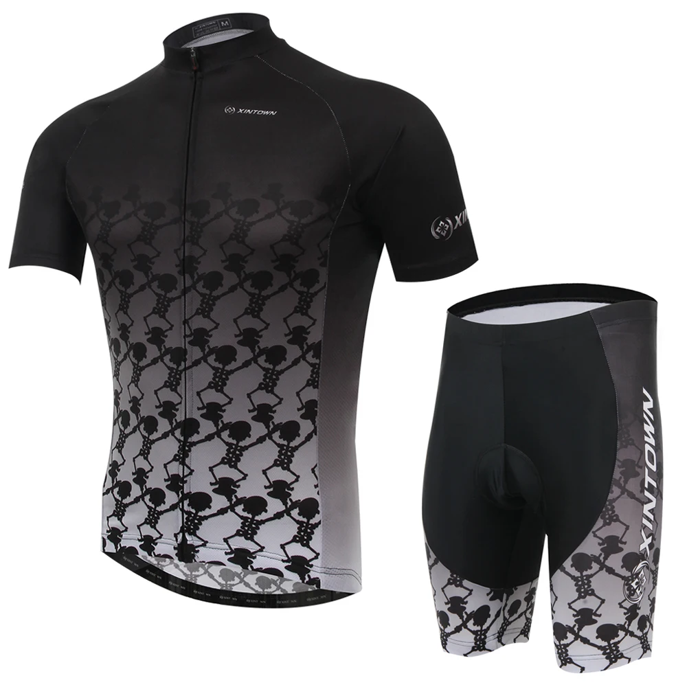 Black Cycling Jerseys Short Sets MTB Road Bike Bicycle Sport Clothing