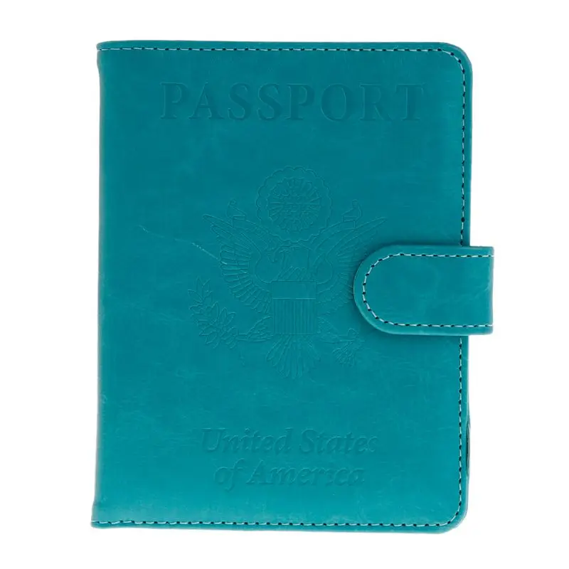 light blue color Hasp Обложка для паспорта RFID Блокировка бумажник путешествий Card Case Чехол для органайзера - Цвет: light blue color