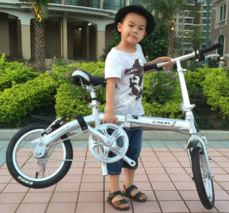 Enda велосипед 14 дюймов 16 дюймов алюминиевый сплав складной автомобиль мини Ультра светильник для взрослых студентов 412 скоростной велосипед