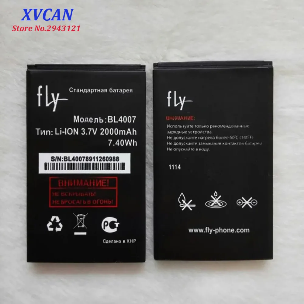 Высокое качество BL4007 батарея для Fly DS123 Li-Ion 2000mAh Мобильный телефон Bateria Batterie Baterij