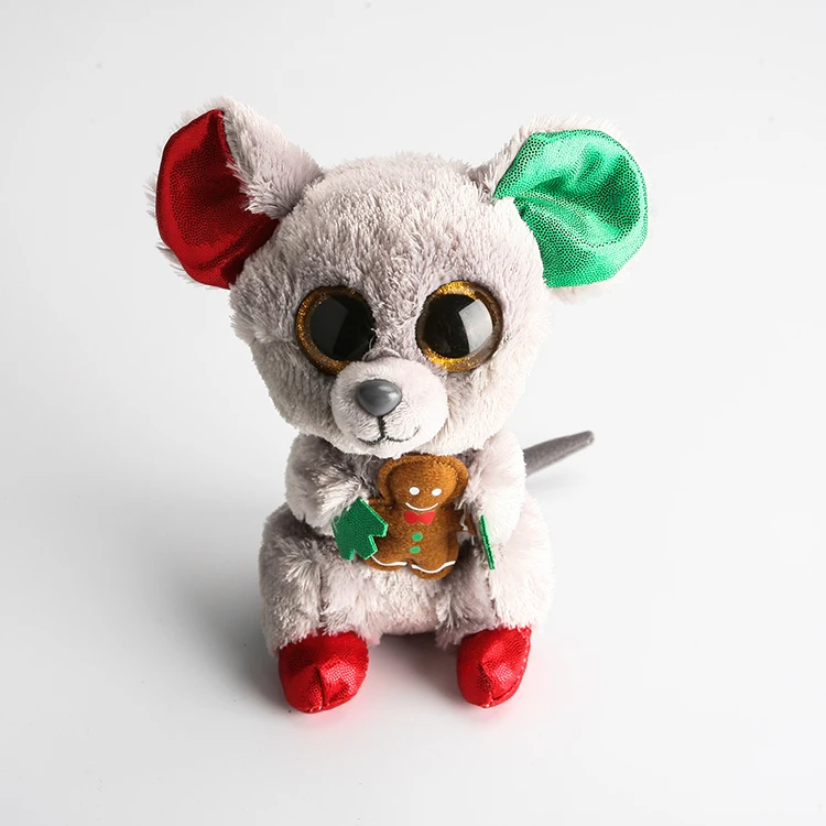 

Ty Beanie Boos Big Eyes Stuffed & Plush Animals Mouse With Cookies Toys Dolls