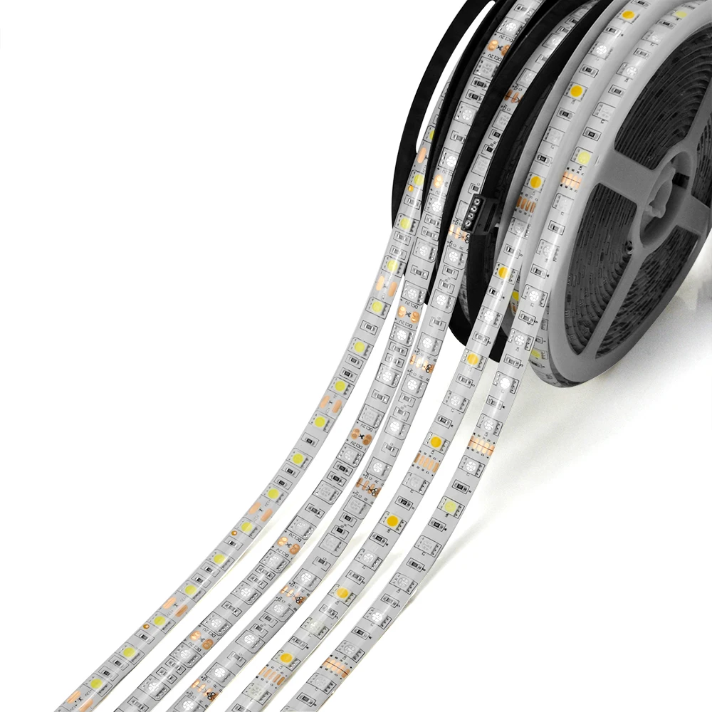 Гибкая СВЕТОДИОДНАЯ лента SMD 5050 12 В постоянного тока 5 м 60 светодиодов/м RGB RGBW RGBWW