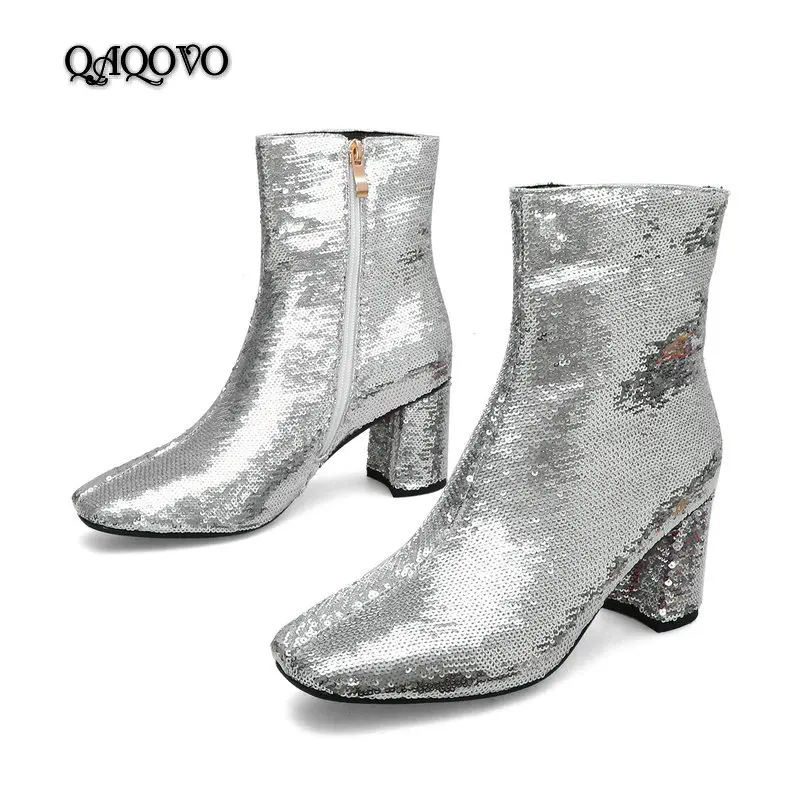 sequined boots