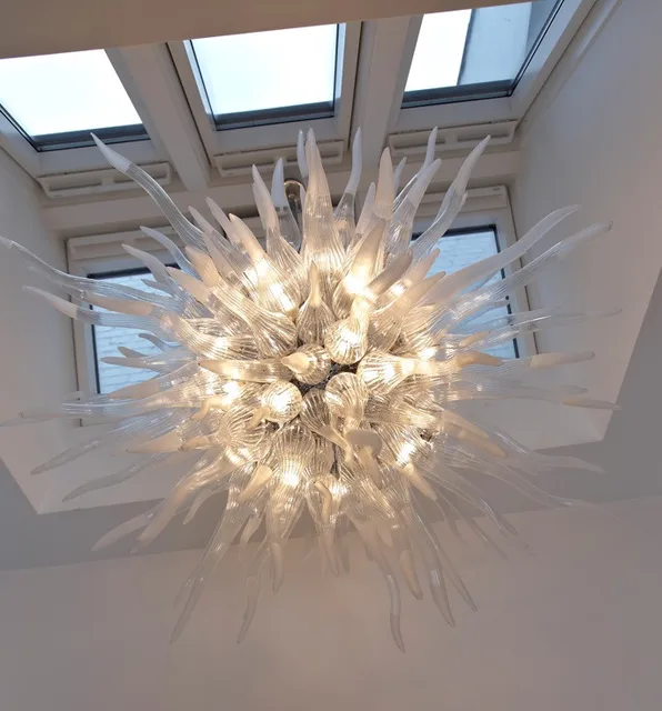 Elegant Gl Chandelier Lamp Ceiling Mounted Elegant Gl Chandelier Lamp Ceiling Mounted White Art Lighting For Living Room