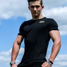 Новые кроссовки футболка Для мужчин быстросохнущая дышащая короткий рукав Кемпинг Альпинизм Рыбалка Спорт на открытом воздухе бег футболка мужской