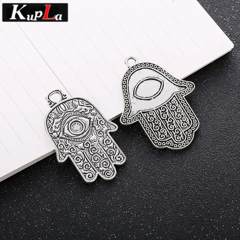 Antique Silver Fatima Charms Accessories Classic DIY Fashion Handmade