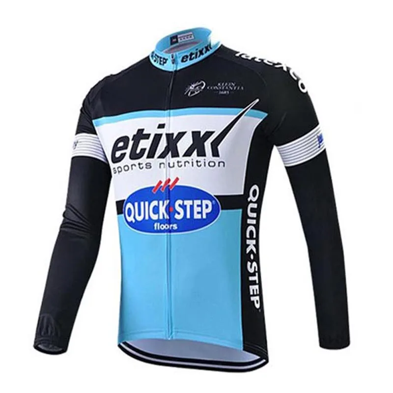 2019 خطوة سريعة الرجال برو فريق طويلة الأكمام الدراجات الفانيلة مجموعة روبا Ciclismo Uniformes MTB دراجة الملابس السراويل دعوى 16D هلام سادة