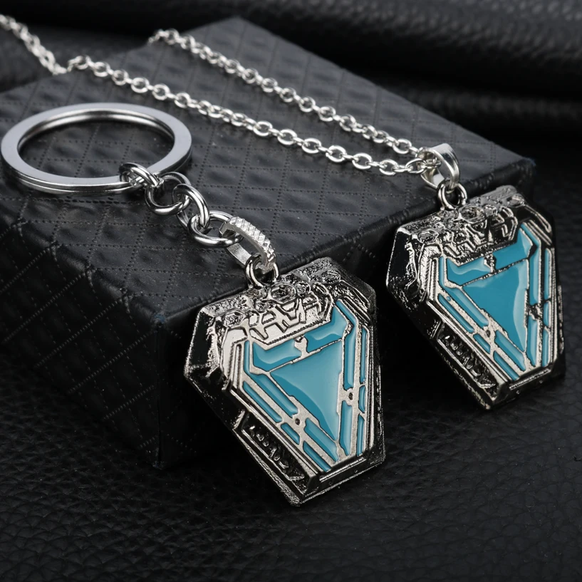 

The Avenger 4 Endgame Quantum Realm Necklace Marval Iron Man Tony Strak Arc Reactor Pendant Necklace For Men Fans Souvenirs