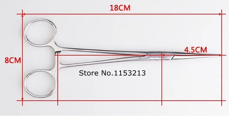 18 см гемостатический пинцет изогнутый наконечник из нержавеющей стали, медицинского плоскогубцы хирургические щипцы лаборатории кусачки