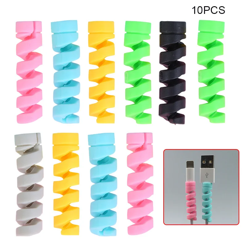 

10Pcs Protector Saver Cover Compatible Apple iPhone USB Charger Cable Cord HJ55