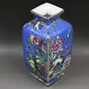 Antique Porcelain Collection of Enamel Colored Flower and Bird Square Antique Porcelain in Qianlong Period of Qing Dynasty 3