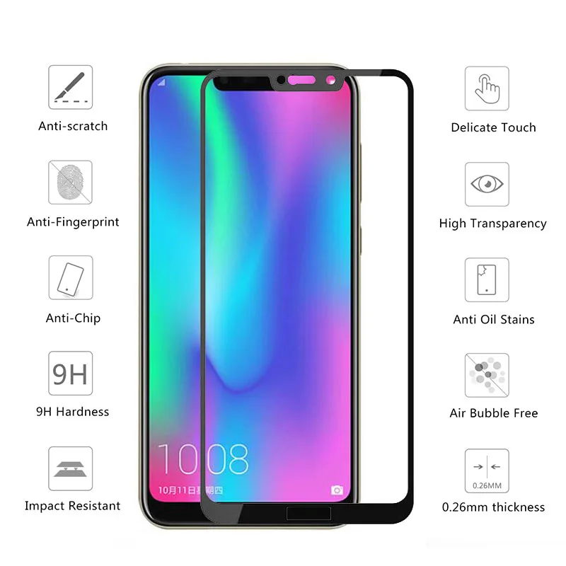 Защитное стекло Honor 8c 8 Lite закаленное для Huawei Hono Honor8 C C8 lite Защитная пленка