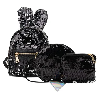 

Woman Bags 3Pcs Fashion Student Children School Back packs+Messenger Bag+Pen Clutch torebka damska torebka damska shopper