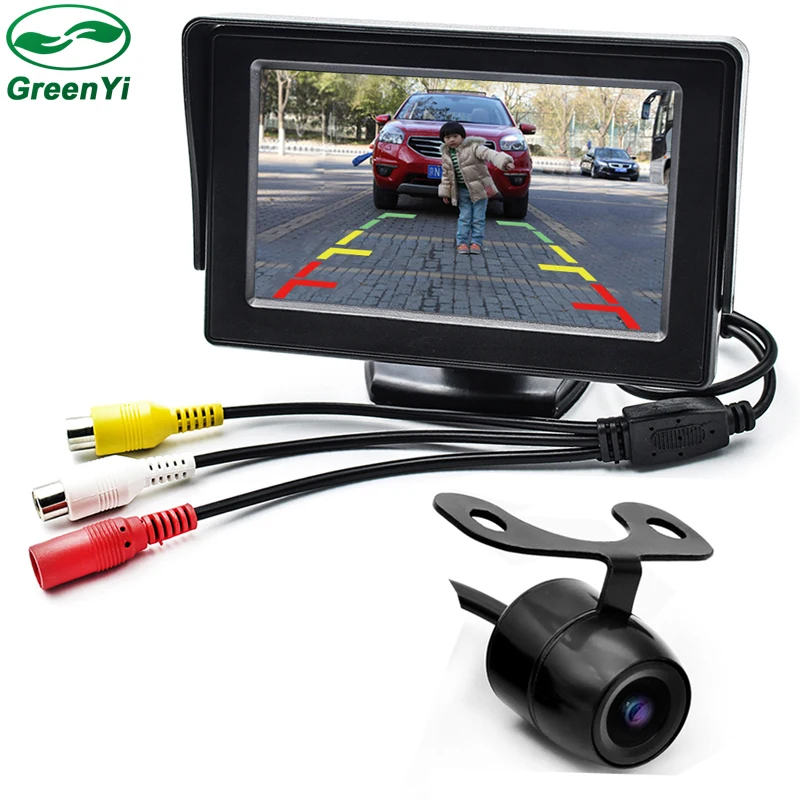 2in1 4.3 Inch Car Parking Monitor Car TFT LCD Video Monitor With Front