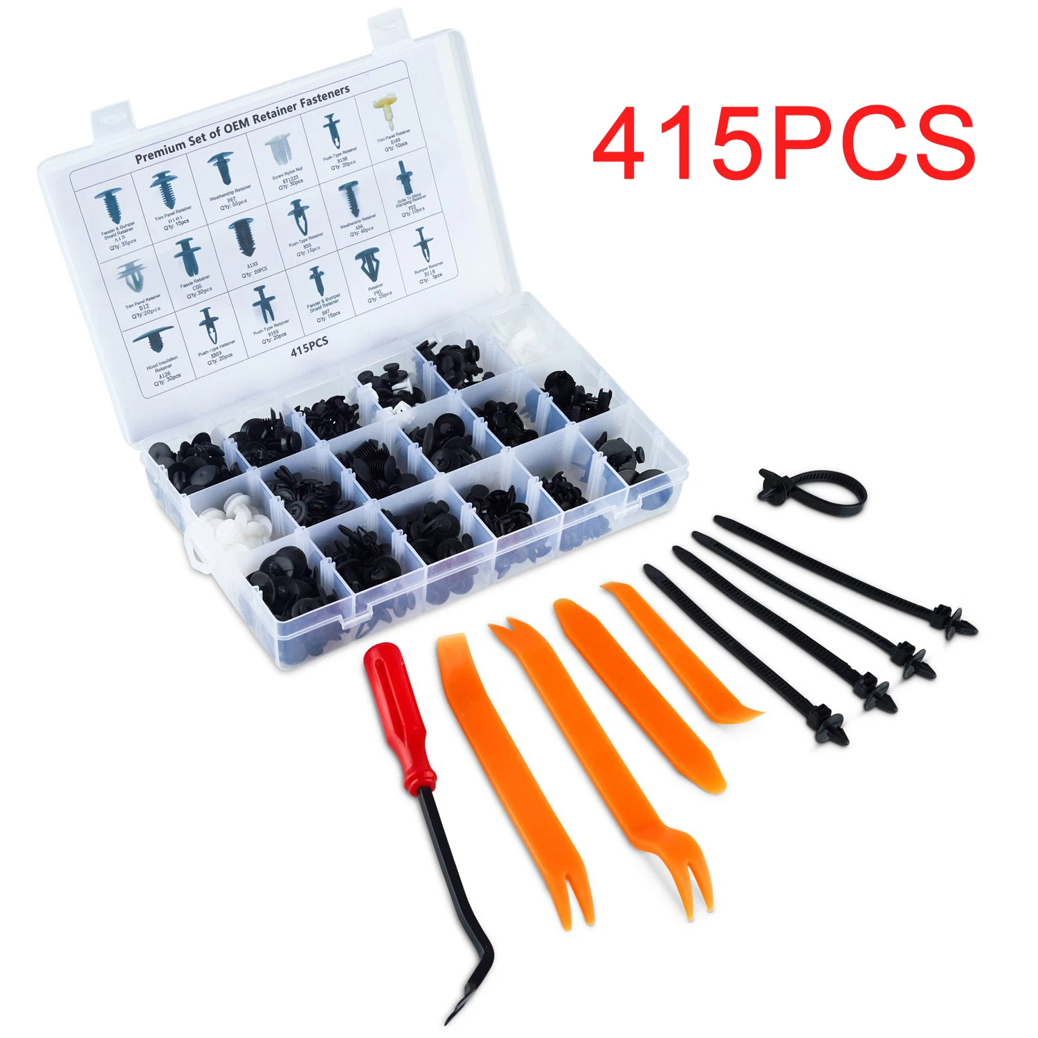 

415PCS Auto Fastener Clip Car Repair Tool Radio Panel Door Clip Panel Tools Trim Dashboard Removal Opening Tool Set Repair Kits