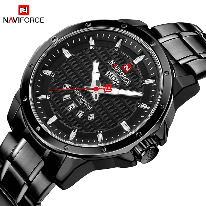 

NAVIFORCE Men Sport Watches Top Brand Waterproof Analog Wrist Watch Men's Stainless Steel Quartz Date Clock Relogio Masculino