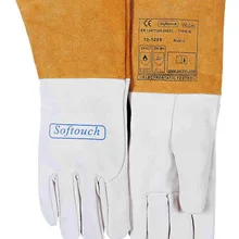 Кожаные рабочие перчатки TIG MIG сварочные перчатки кожаные автомобильные перчатки зерно козья кожа TIG MIG сварочные перчатки