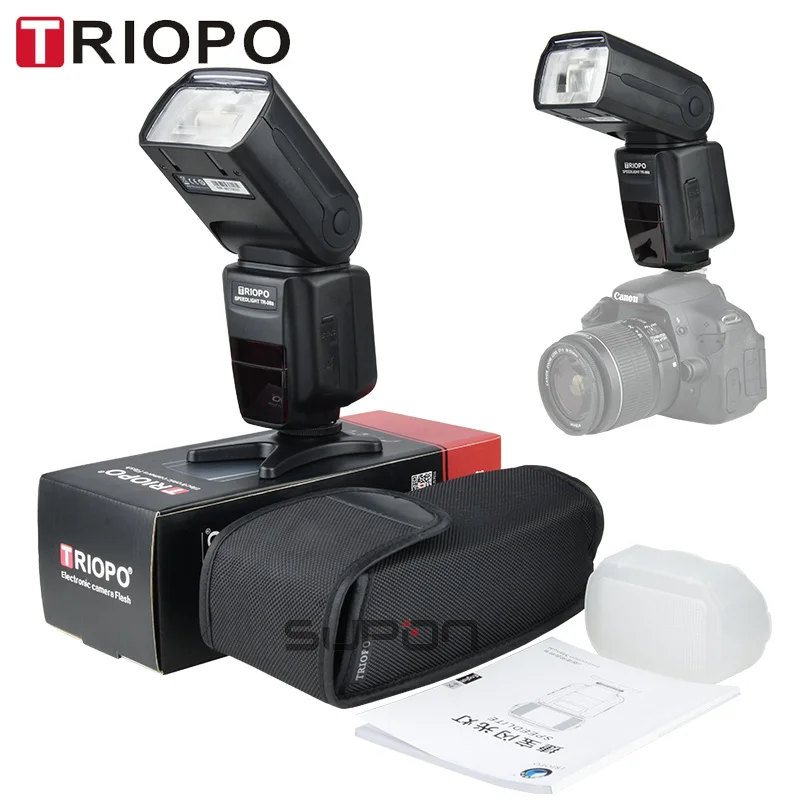 Preise TRIOPO TR 988 Professionelle Speedlite TTL Kamera Flash mit High Speed Sync für Canon und Nikon Digital SLR Kamera TR988 + diffusor