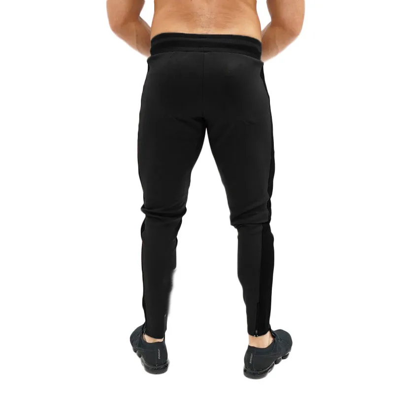 2019 новые бегуны спортивные брюки для мужчин Slim Fit Карандаш мужские штаны для бега повязки Модные карманы на молнии Байкер уличная подошва