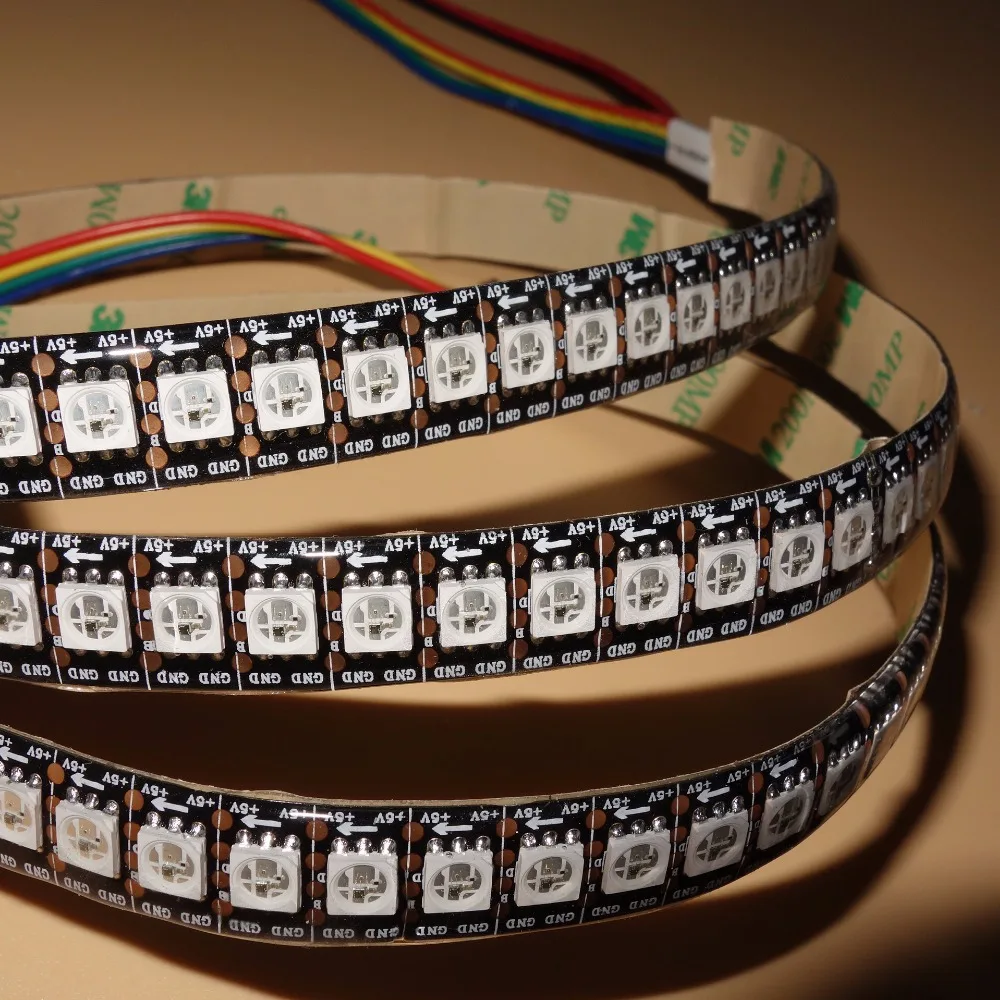 Светодиодная лента WS2813 RGB 2 м 144 светодиода/м постоянный ток 5 в пост. Тока