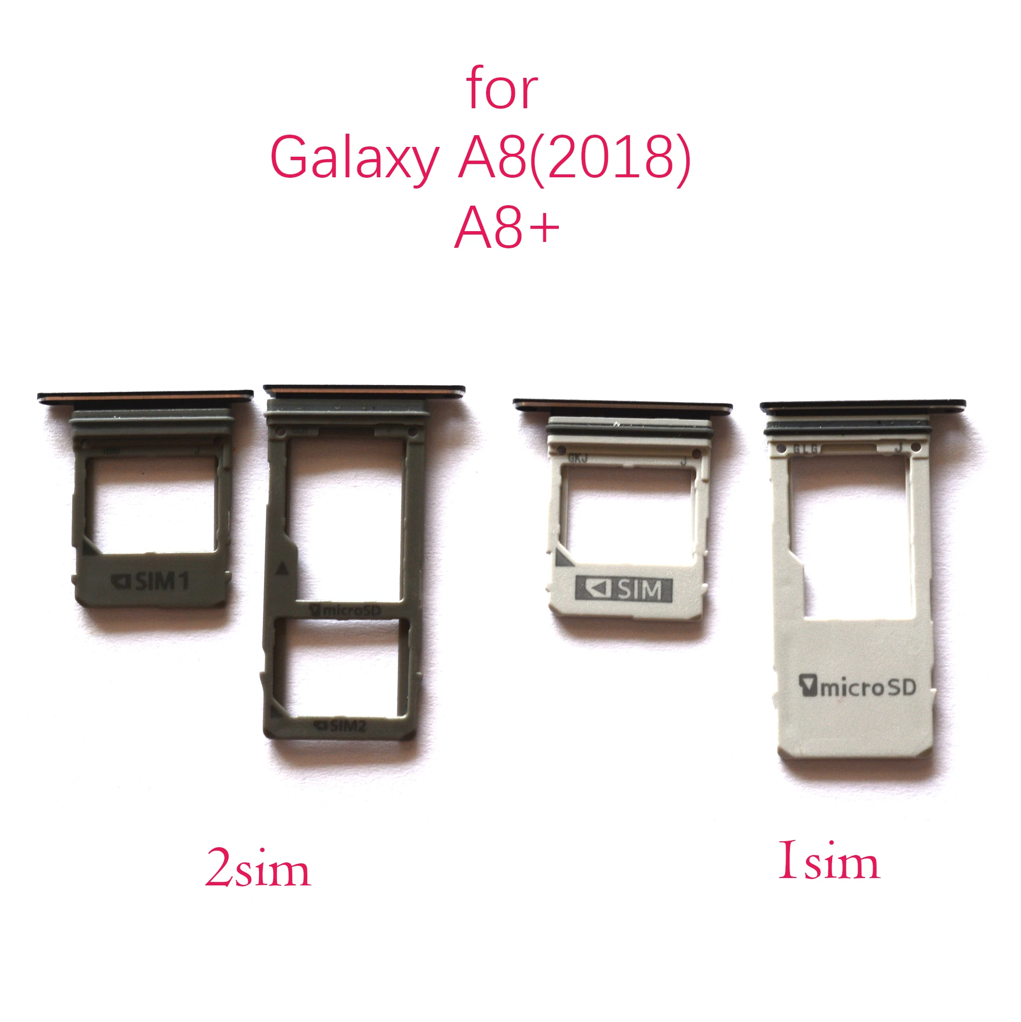 Для samsung Galaxy A8 A8+ A530F A730F A530DS A730DS держатель лотка для sim-карты SD считыватель слот адаптер