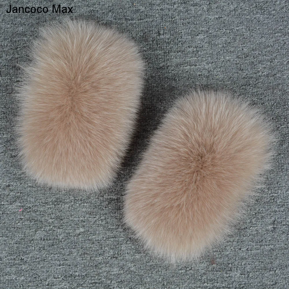 Jancoco Max зима 2019 женские манжеты из натурального лисьего меха на запястье енота для