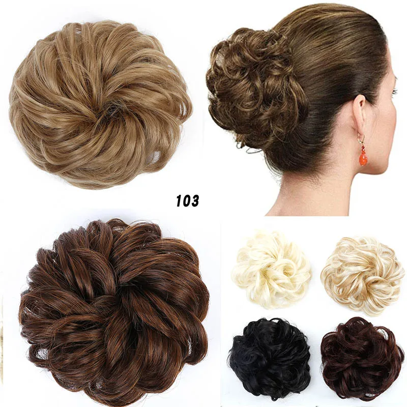 

MUMUPI Hair Extensions Wavy Curly Messy Hair Bun Extensions Donut Hair Chignons Hair Piece Wig Hairpiece headwear
