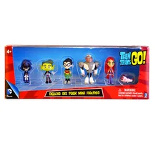 

6Pcs/ Set Teen Titans Go Robin Beast Boy Raven Cyborg Starfire Silkie Teen Titans Figure PVC Action Figures Kids Toys Gifts