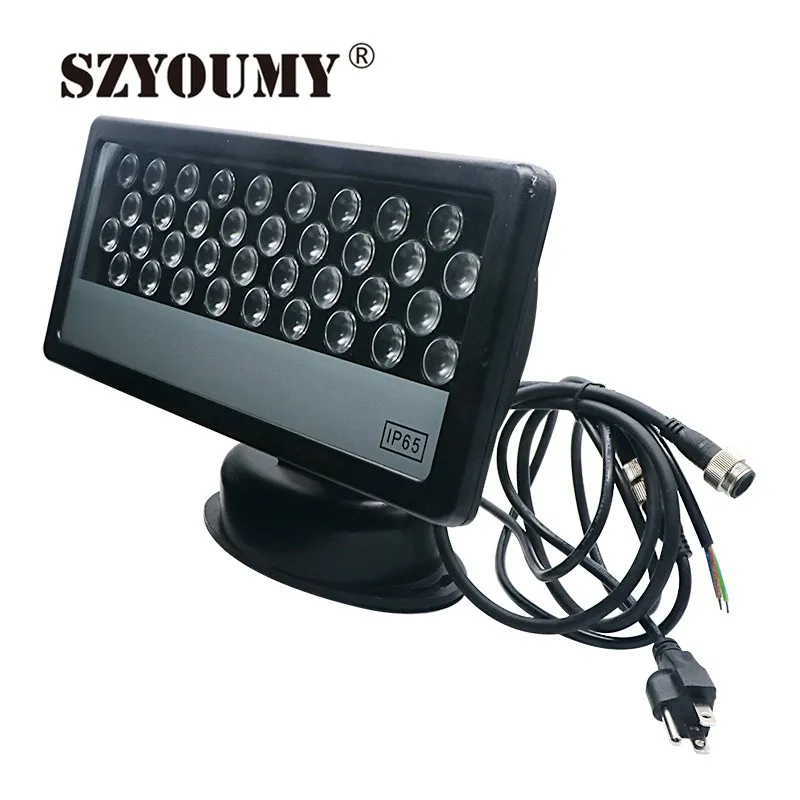 SZYOUMY светодиодный RGB DMX прожектор ip65 reflektor лампы 36 Вт алюминия прожекторы здание лампа светодиодный открытый светодиодный освещения стены