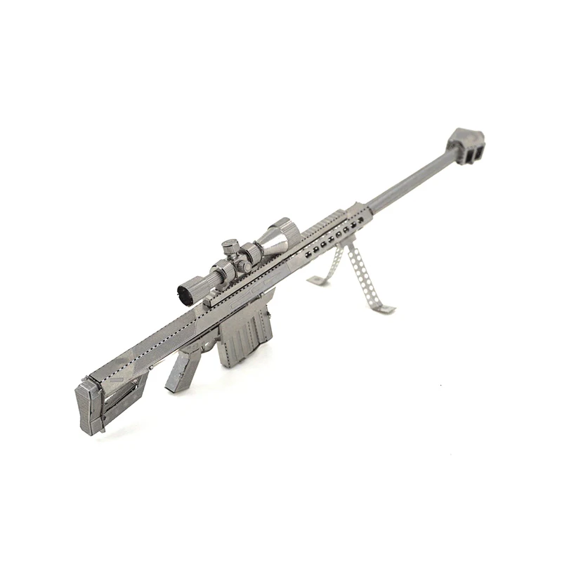 Одна штука Kawaii 3D 15 см кабельные сборки Материал все металлические Barrett снайперская винтовка пистолет Модель отличная идея подарка для мальчика Дети A327