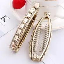 Xugar Hair Accessories Banana Hair Clips For Women Hair Clip Ladies Shinny Elegant Gold Plastic Hairpins shinely kids adult hair clip with bow tie decoration hair ornaments hairpins big gold hair accessories hair clips for women