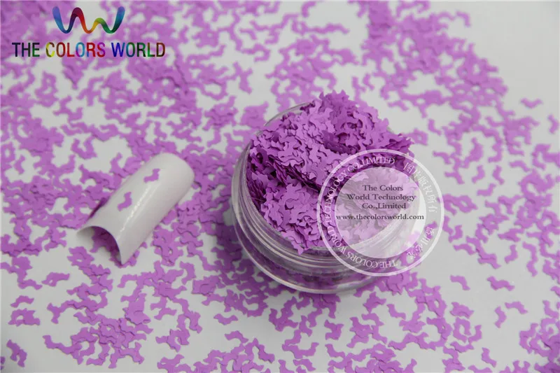 

N-3 Size :5mm Solvent Resistant Neon Purple color Glitter Bat shape spangles for Nail Art and DIY supplies1pack=50g