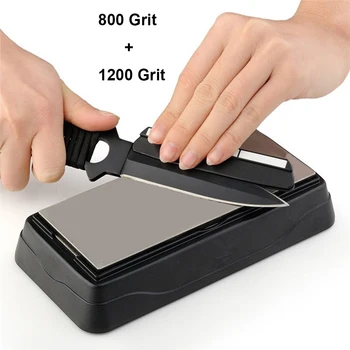 

Knife sharpener - diamond whetstone Double side 800/1200 Grit Knife clip 5.98 x 2.4inch