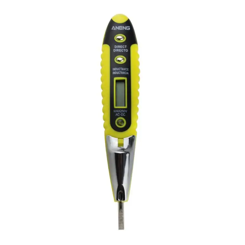 

Protable Digital Electrical Multi-sensor 12-250V AC DC Measure Voltage Detector Test Pen With Light function