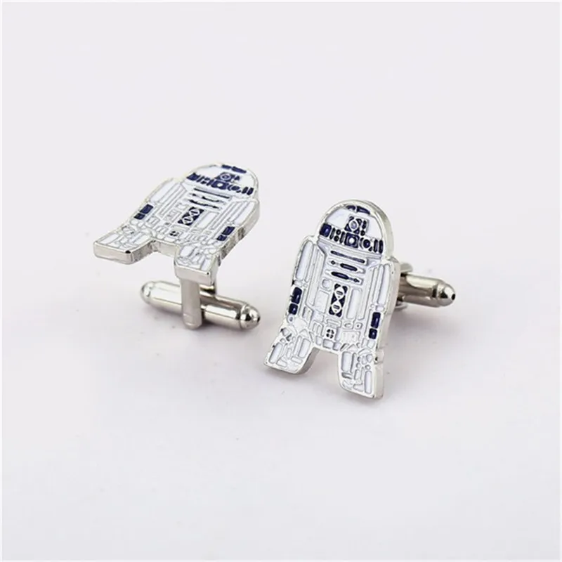 

J Store Star Wars Cuff Links Robot BB8 R2D2 Cufflink Metal Alloy Enamel Shirt Cuff Buttons Men Jewelry For Christmas Gifts