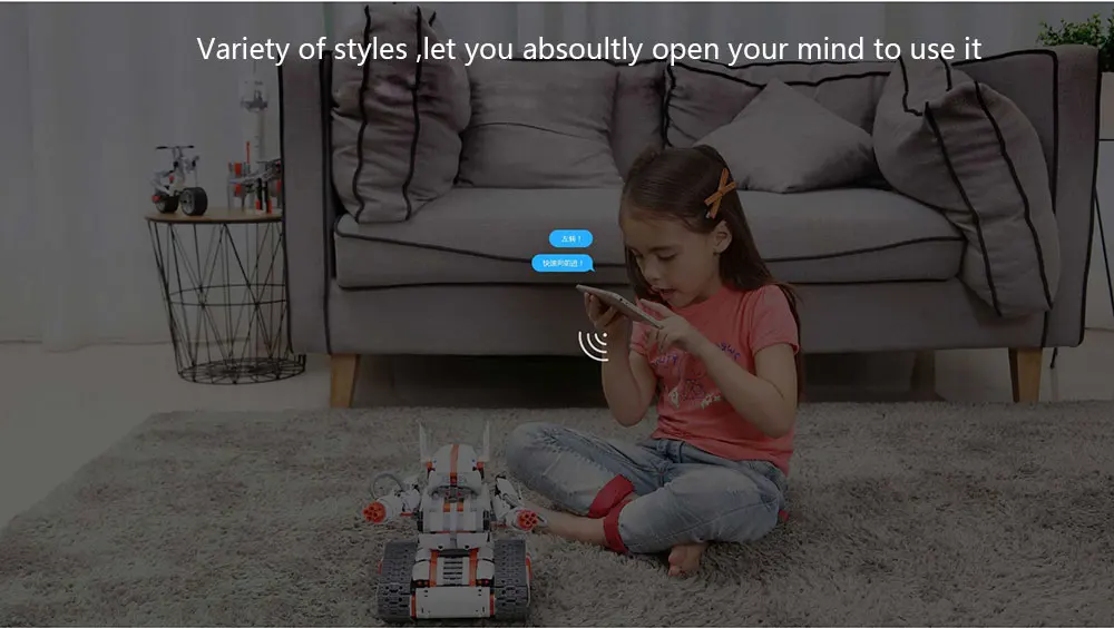 Xiaomi Mitu Робот Танк Mecha гусеничный база Mitu строительные блоки робота гусеничный Танк версия управления по смартфону Mihome
