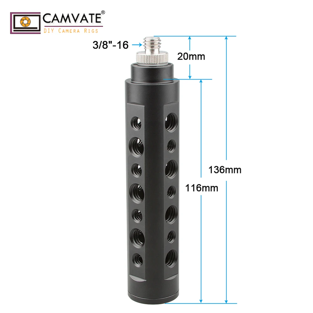 Рукоятка для камеры CAMVATE из алюминиевого сплава с резьбой 3/8 16 дюймов